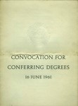 Convocation, 1961 by The Rockefeller University