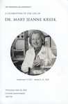 A Celebration of the Life of Dr. Mary Jeanne Kreek by The Rockefeller University