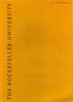 1972-1973 Annual Report by The Rockefeller University