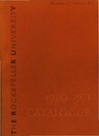 1970-1971 CATALOGUE by The Rockefeller University