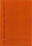 1973-1974 CATALOGUE by The Rockefeller University