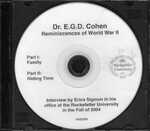 Dr. E.G.D. Cohen. Reminiscences of World War II by Erica Sigmon