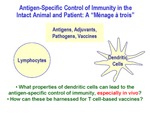 Antigen-Specific Control of Immunity in the Intact Animal and Patient by Steinman Laboratory