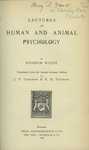 Lectures on Human and Animal Psychology by Wilhelm Wundt