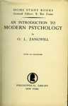 An introduction to Modern Psychology by Oliver L. Zangwill