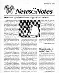 NEWS AND NOTES 1991, JANUARY 11 by The Rockefeller University