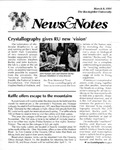 NEWS AND NOTES 1991, MARCH 8 by The Rockefeller University