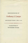 Reminiscences of Anthony J. Campo