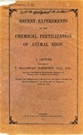 Recent Experiments in the Chemical Fertilization of Animal Eggs