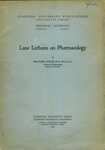 Lane Lectures on Pharmacology
