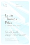 2008 LEWIS THOMAS PRIZE by The Rockefeller University