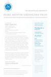 PEARL MEISTER GREENGARD PRIZE by The Rockefeller University