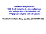 Intensified and Protective CD4+ T Cell Immunity by Steinman Laboratory