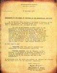 Memorandum to the Board of Trustees by The Rockefeller Archive Center