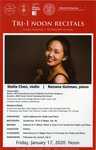 Stella Chen, violin, and Renana Gutman, piano by John Gerlach
